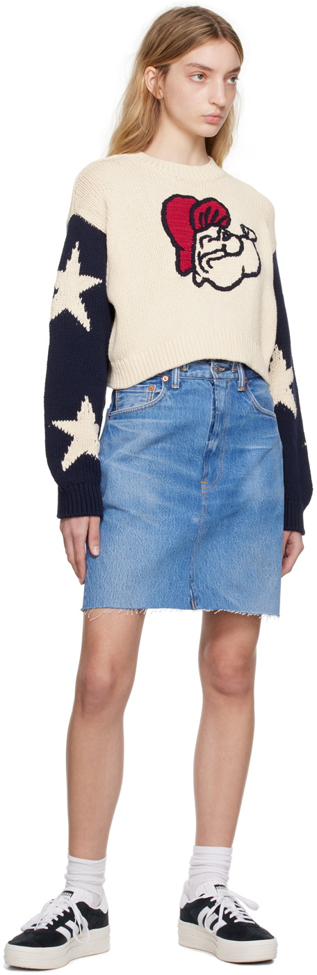 Re/Done Off-White 50s Classic Sweater