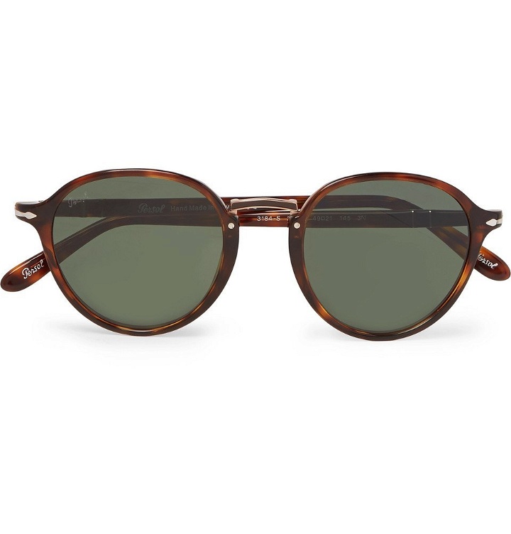 Photo: Persol - Round-Frame Tortoiseshell Acetate and Gold-Tone Sunglasses - Men - Tortoiseshell