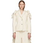 Roberts | Wood Off-White Twill Removable Sleeves Blazer