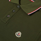 Moncler Men's Classic Logo Polo Shirt in Army Green