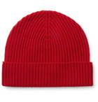 Johnstons of Elgin - Ribbed Cashmere Beanie - Red
