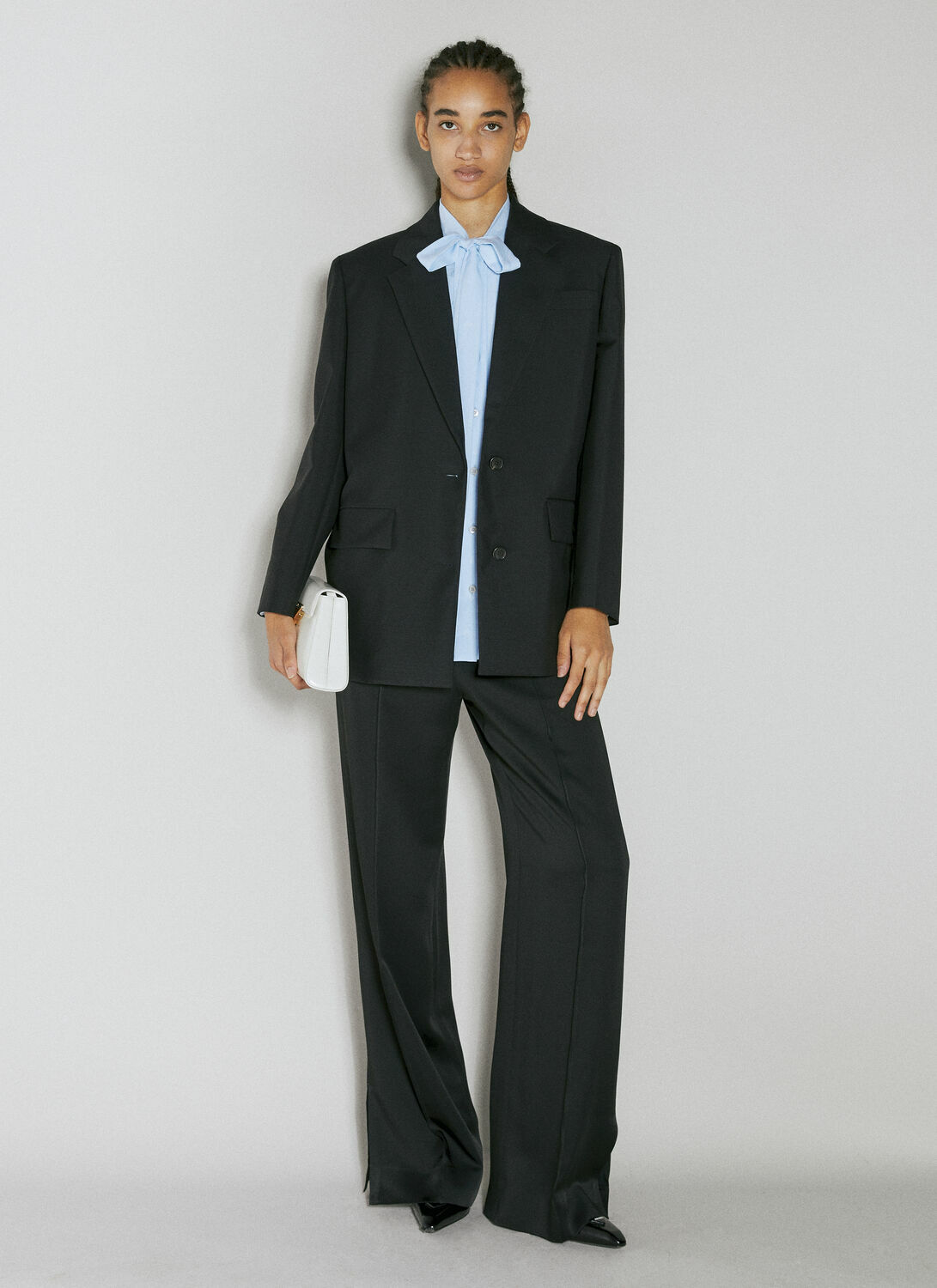 Prada Logo Jacquard Silk Shirt