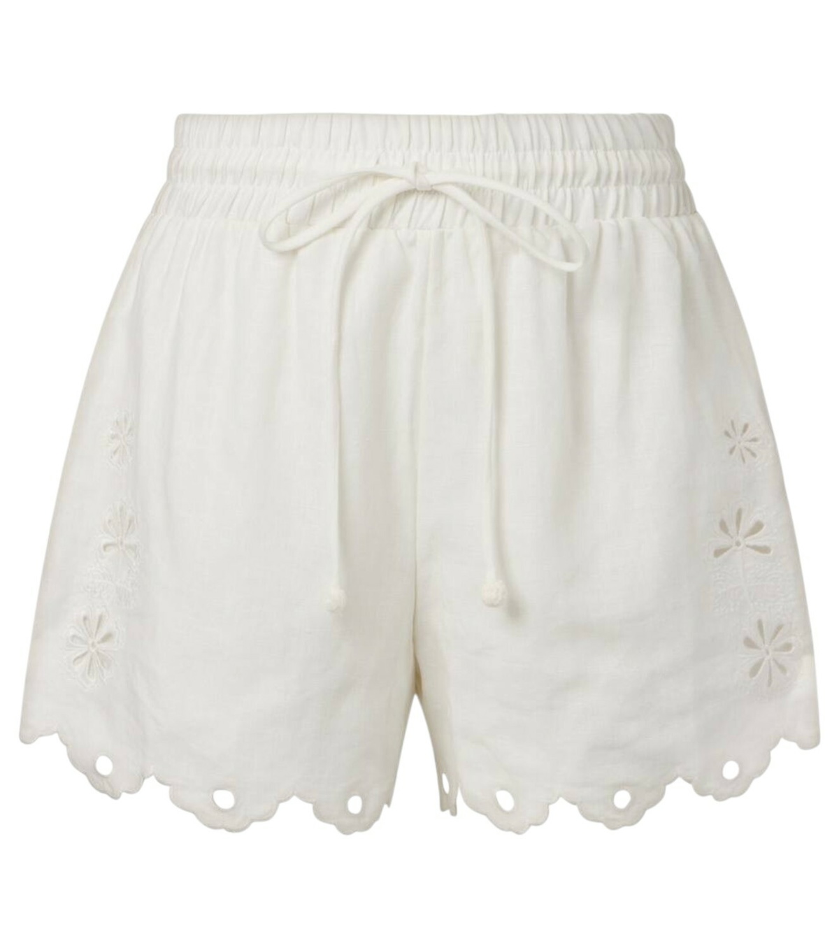 Farm Rio Tropical Destination linen-blend crochet shorts