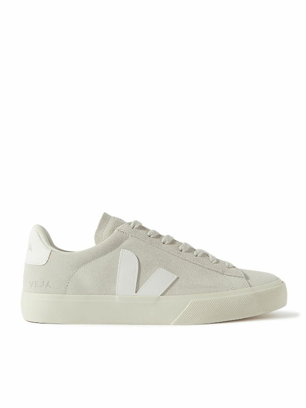 Photo: Veja - Campo Leather-Trimmed Suede Sneakers - White