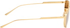 Bottega Veneta Gold Classic Aviator Sunglasses