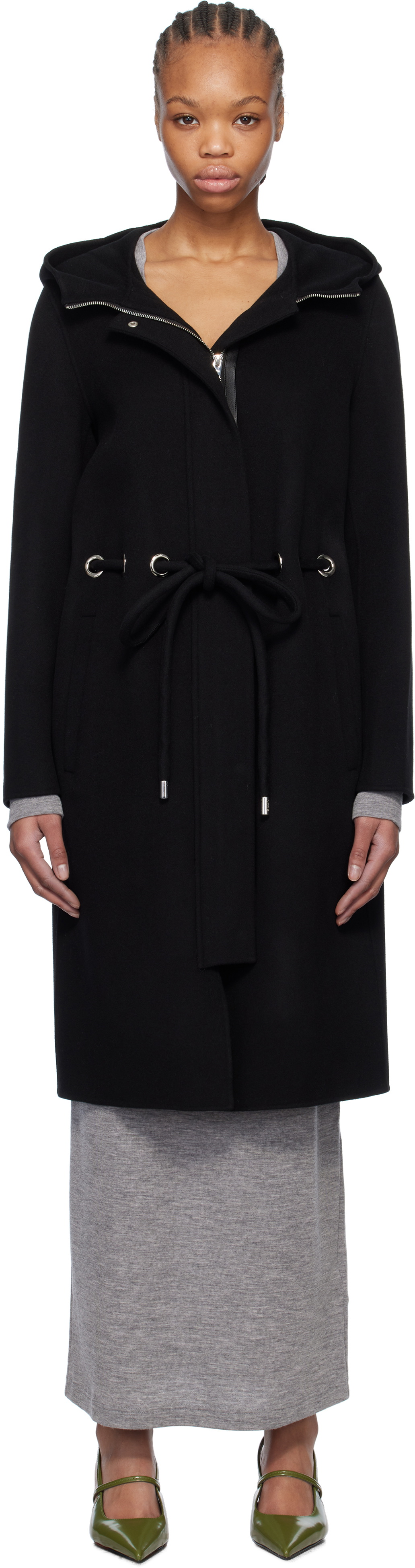MACKAGE Black Blithe Handmade Wool Coat