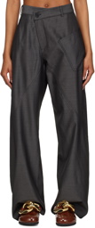 JW Anderson Gray Twisted Trousers