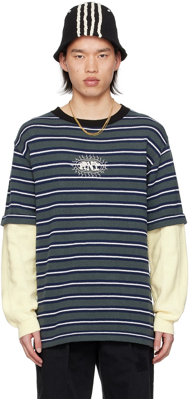Photo: RICE NINE TEN Gray & Navy Layered Sleeve T-Shirt