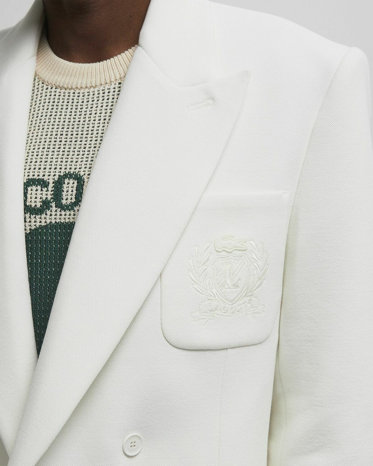 Lacoste VESTE White Mens Bomber Jacket