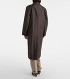Bottega Veneta Intrecciato leather-trimmed trench coat
