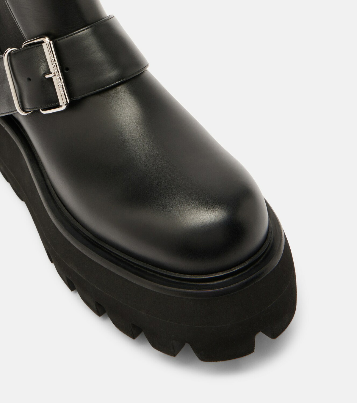 McQueen Sofa Buckle leather ankle boots