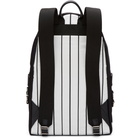 Dolce and Gabbana Black Striped King Backpack