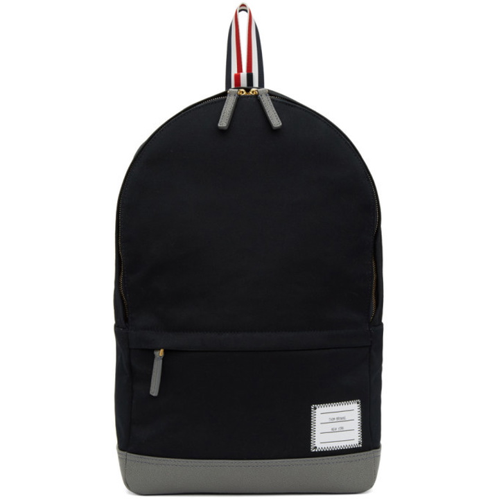 Photo: Thom Browne Navy Unstructured Backpack