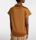 Lemaire Scarf-detail jersey top