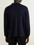 Officine Générale - Wool Half-Zip Polo Sweater - Blue