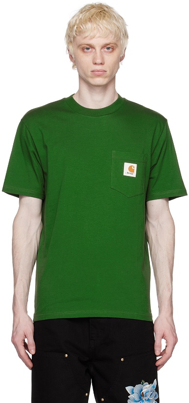 Photo: Awake NY Green Carhartt WIP Edition T-Shirt
