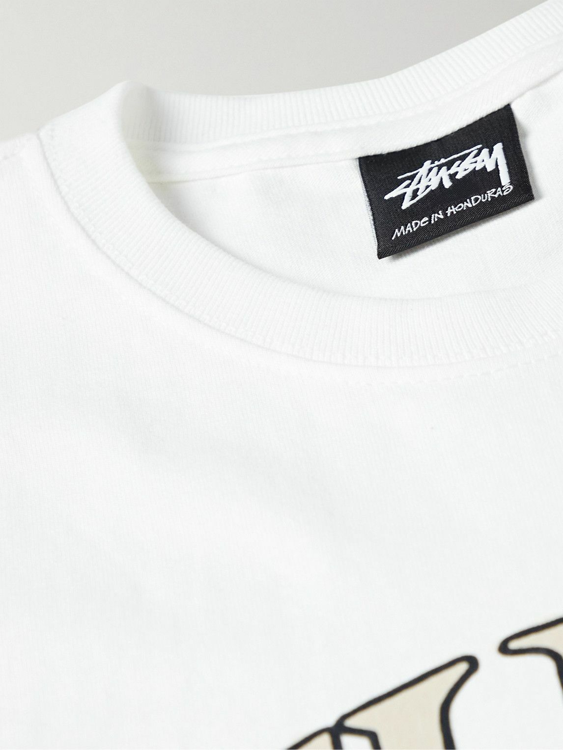 Stussy - Printed Cotton-Jersey T-Shirt - White Stussy