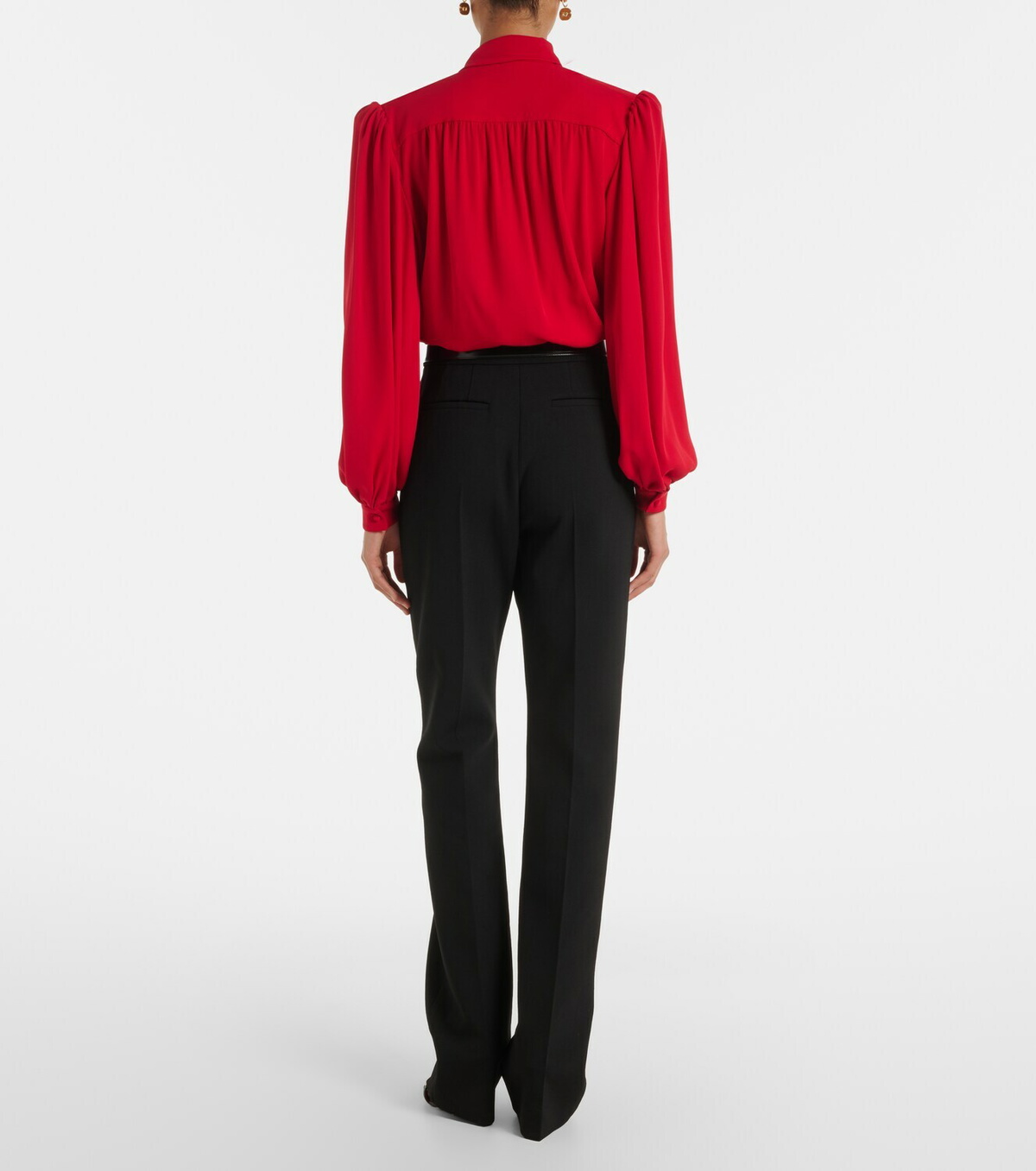 Valentino VGold wool-blend straight pants