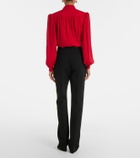 Valentino VGold wool-blend straight pants