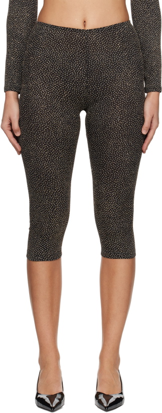 Photo: Beaufille Black & Gold Cassia Capri Leggings