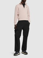 MONCLER - Zip-up Cotton Turtleneck Sweatshirt