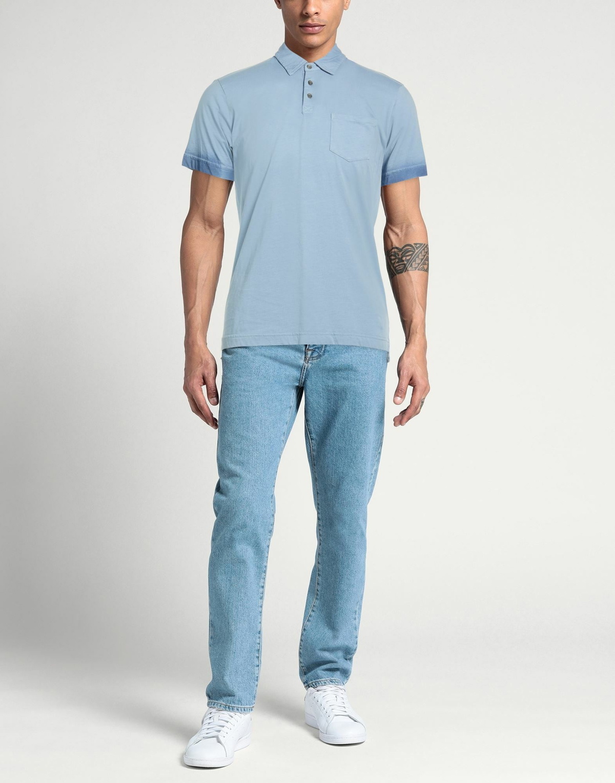 Crossley Mens Polo shirt Pastel in Blue