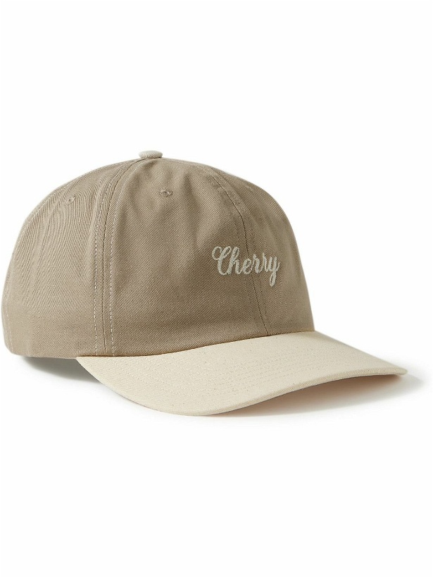 Photo: CHERRY LA - Logo-Embroidered Cotton-Twill Baseball Cap