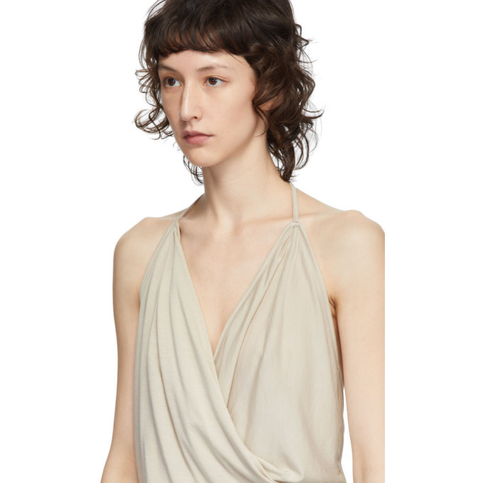 rickowens lilies タンク Rick Owens Lilies White Jersey Wrap Tank Top – BlackSkinny