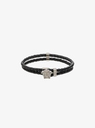 Versace Black Medusa Leather Bracelet