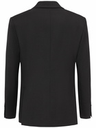 AMI PARIS Double Breasted Wool Tuxedo Jacket