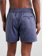 Frescobol Carioca - Rio Straight-Leg Linen Blend Swim Short - Blue