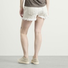 Rick Owens Women's Bias Cutoff Denim Shorts in Milk Wash