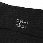 Ayame Socks Men's Basket Lunch Solid Sock in Black