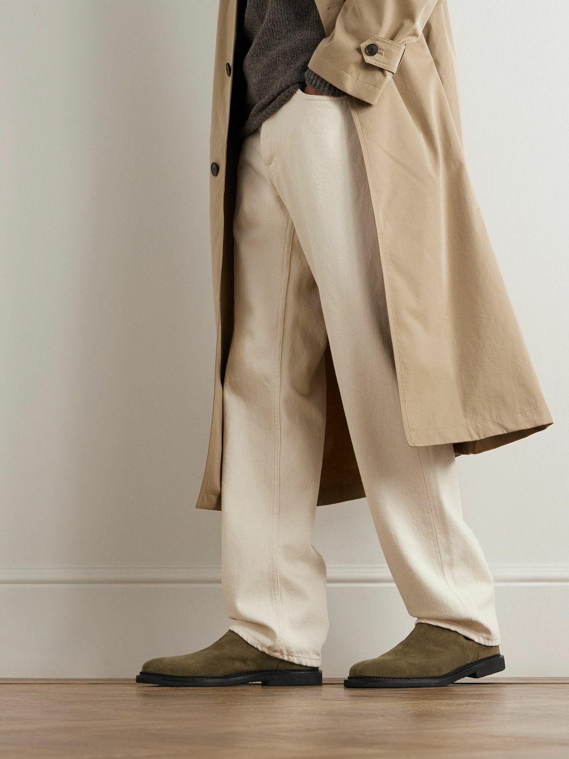 Common Projects - Waxed-Suede Chelsea Boots - Green