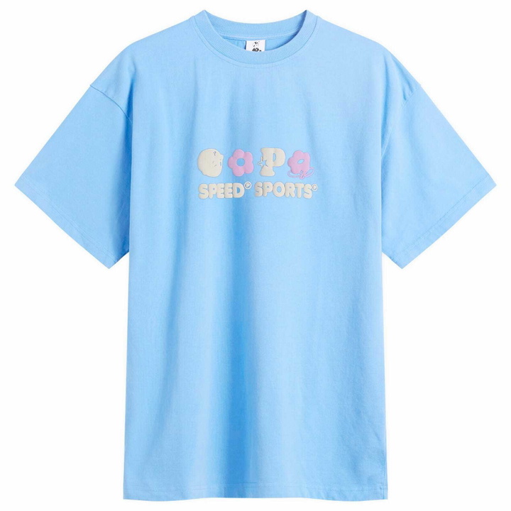 Photo: Pawa Speed Sports Men's Multi Monogram T-Shirt in Bleu/Azur