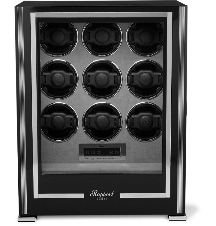 Photo: Rapport London - Paramount Lacquered Ebony And Glass Watch Winder - Black