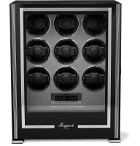 Rapport London - Paramount Lacquered Ebony And Glass Watch Winder - Black