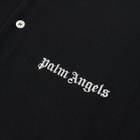 Palm Angels Men's Classic Polo Shirt in Black/White