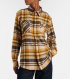 God's True Cashmere Abundance Tartan cashmere shirt with tiger's eye