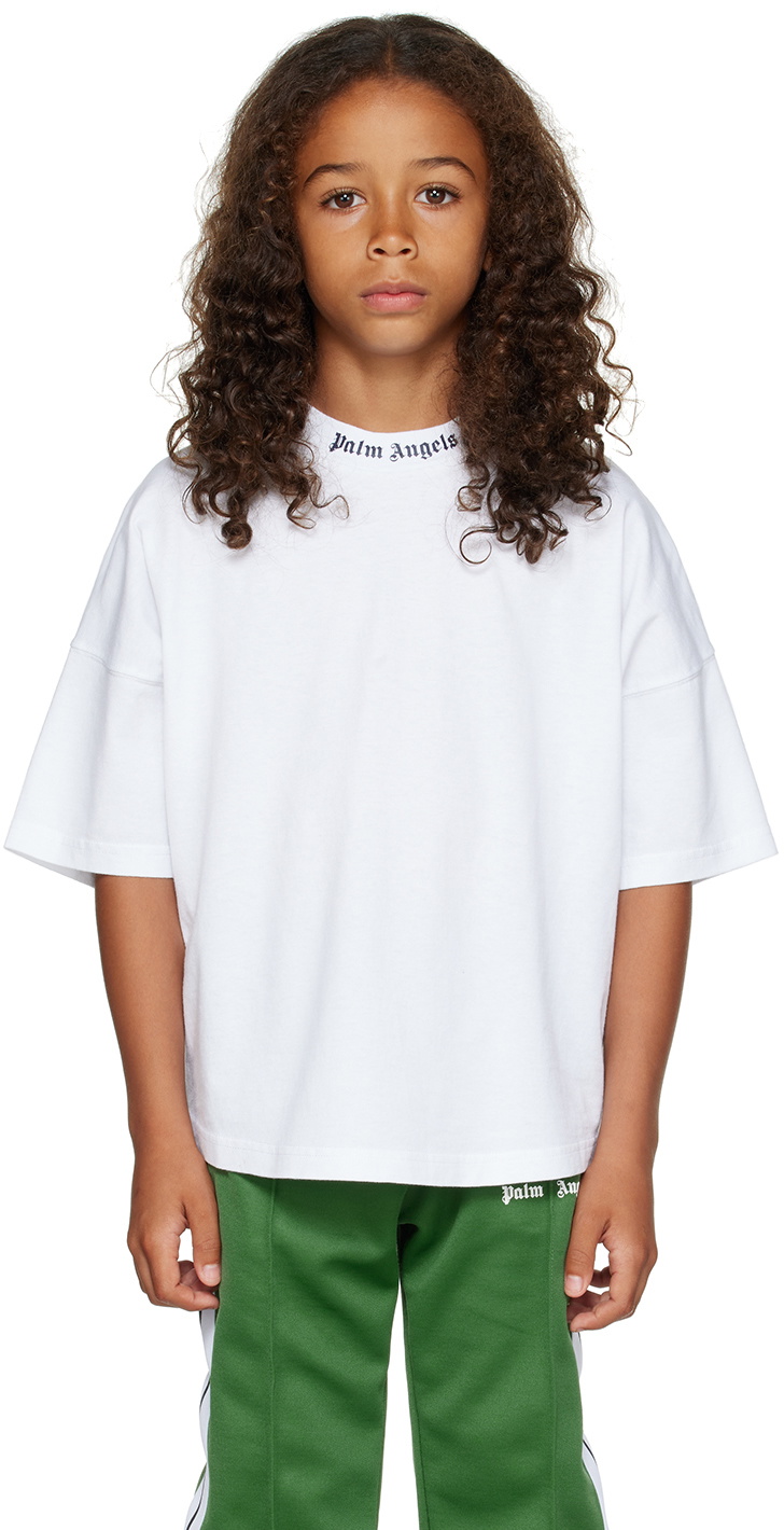 Palm Angels Kids White Bonded T-Shirt