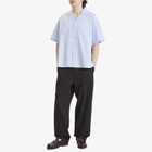 New Amsterdam Surf Association Men's WIJK Stripe Logo Shirt in White/Blue Stipres