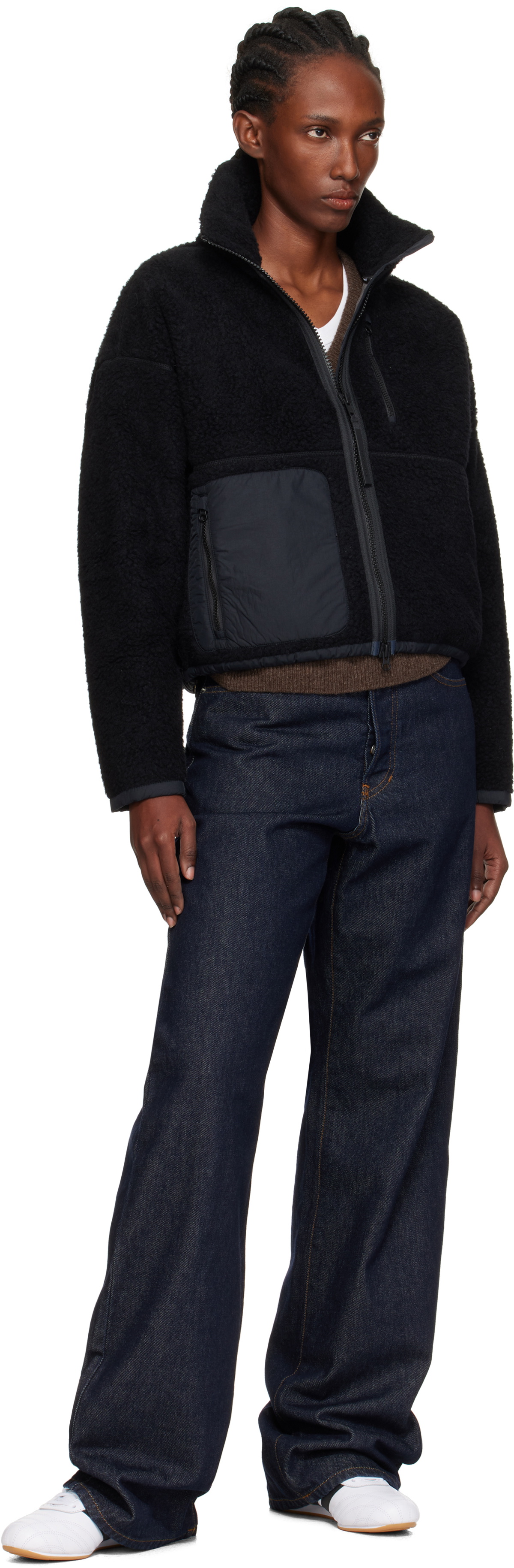 Canada Goose Black Simcoe Zip Up Fleece Sweater