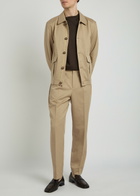 Wax London Aubyn Tapered-leg Twill Trousers Tan