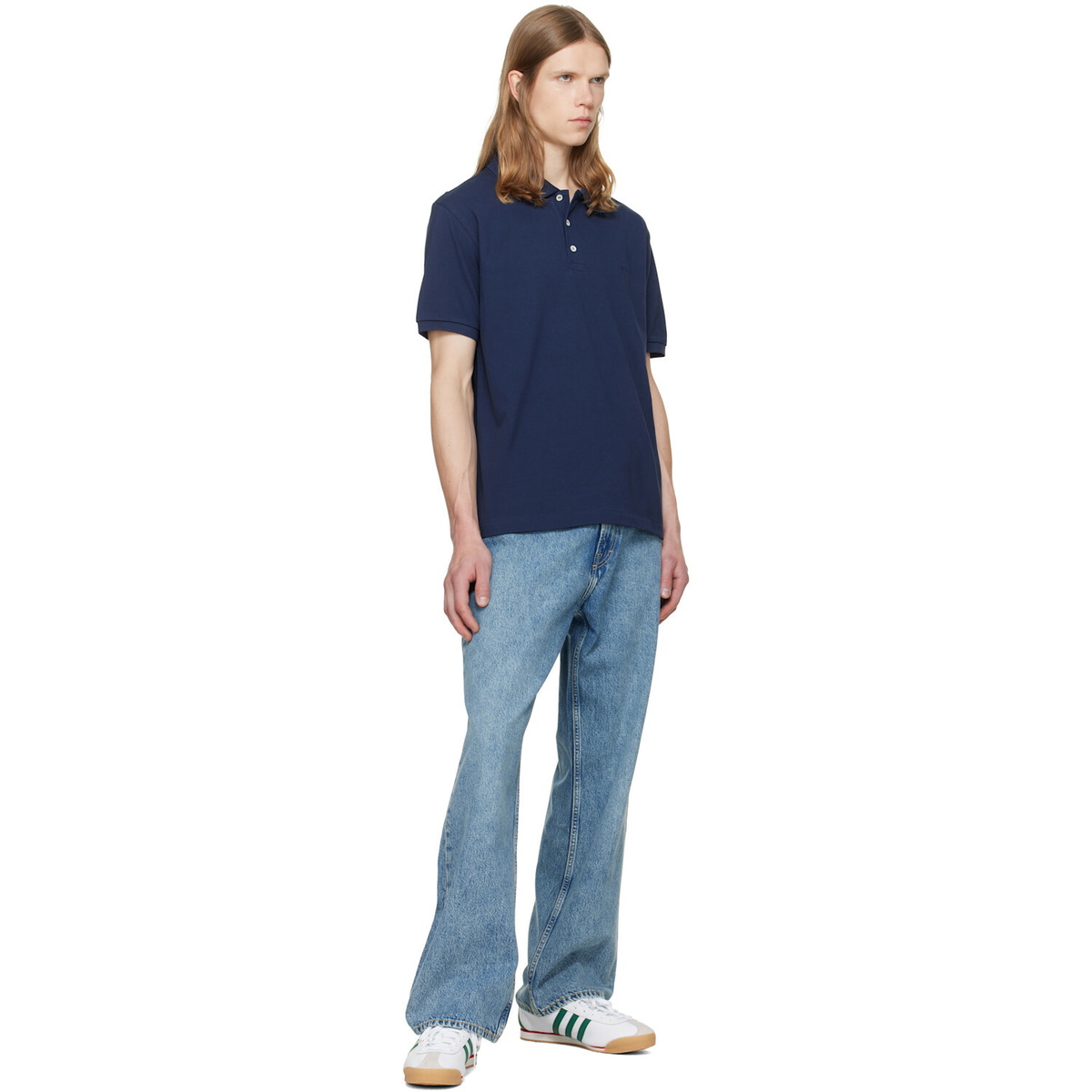 A.P.C. Navy Cotton Piqué Polo
