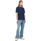 A.P.C. Navy Cotton Piqué Polo