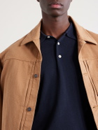Beams Plus - Knitted Polo Shirt - Blue