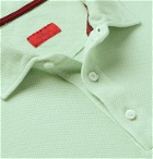 Isaia - Garment-Dyed Cotton-Piqué Polo Shirt - Green