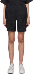 Y-3 Black CH3 Shade Sanded Cupro Shorts
