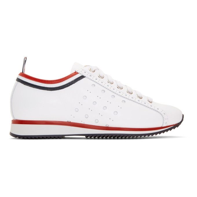 Photo: Thom Browne White Rugby Running Shoes Sneakers