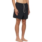 Fear of God ESSENTIALS Black Logo Patch Swim Shorts